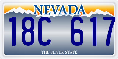 NV license plate 18C617