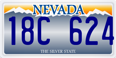 NV license plate 18C624