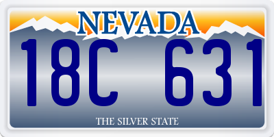 NV license plate 18C631