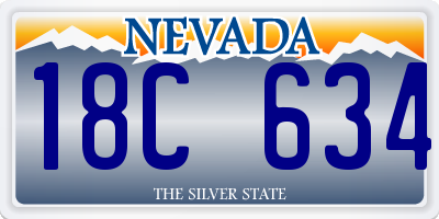 NV license plate 18C634