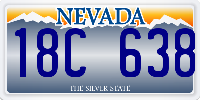 NV license plate 18C638