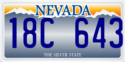 NV license plate 18C643