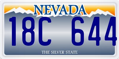 NV license plate 18C644