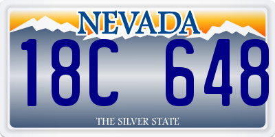 NV license plate 18C648
