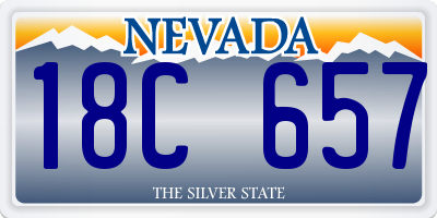 NV license plate 18C657