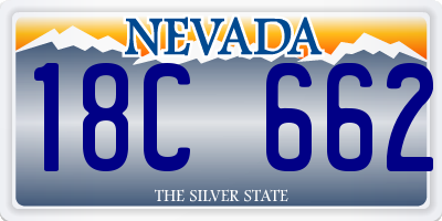 NV license plate 18C662