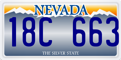 NV license plate 18C663