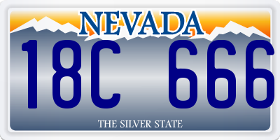 NV license plate 18C666