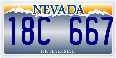 NV license plate 18C667