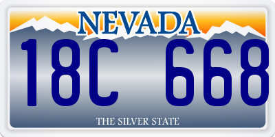 NV license plate 18C668