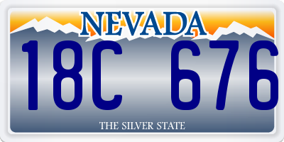 NV license plate 18C676