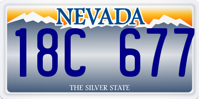 NV license plate 18C677