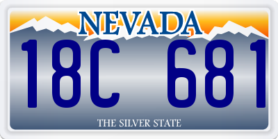 NV license plate 18C681