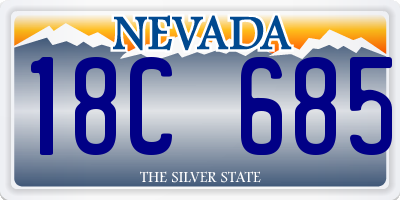 NV license plate 18C685