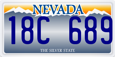 NV license plate 18C689