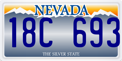NV license plate 18C693