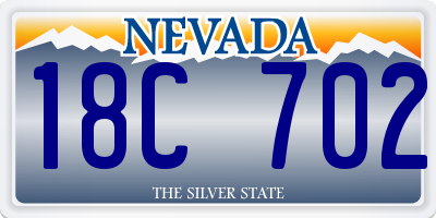 NV license plate 18C702