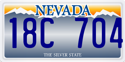 NV license plate 18C704