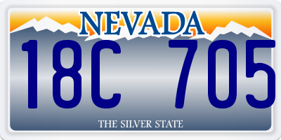NV license plate 18C705