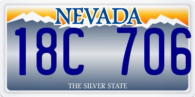 NV license plate 18C706