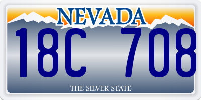 NV license plate 18C708