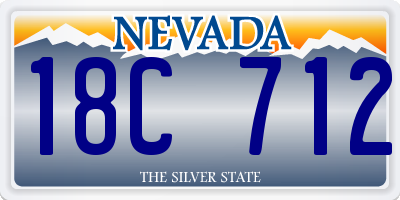 NV license plate 18C712