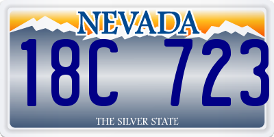 NV license plate 18C723