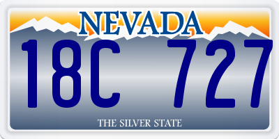 NV license plate 18C727