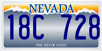 NV license plate 18C728