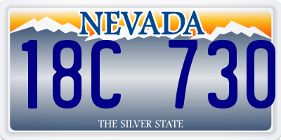NV license plate 18C730