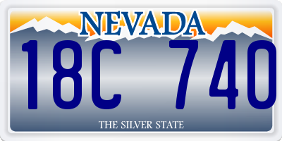 NV license plate 18C740