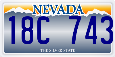 NV license plate 18C743