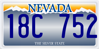 NV license plate 18C752