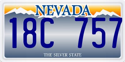 NV license plate 18C757