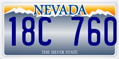 NV license plate 18C760