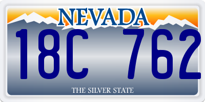 NV license plate 18C762