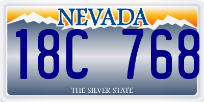 NV license plate 18C768