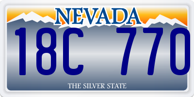NV license plate 18C770