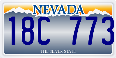 NV license plate 18C773