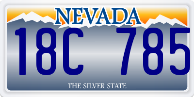 NV license plate 18C785