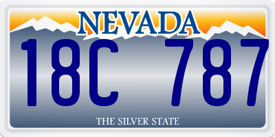 NV license plate 18C787