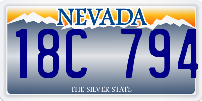 NV license plate 18C794