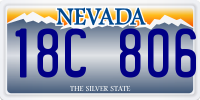 NV license plate 18C806
