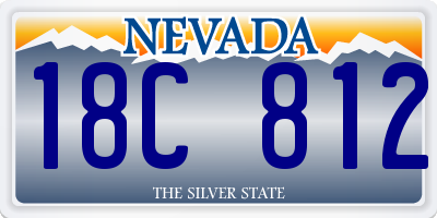 NV license plate 18C812