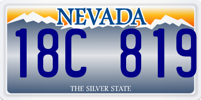 NV license plate 18C819