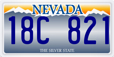 NV license plate 18C821