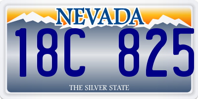 NV license plate 18C825