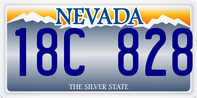 NV license plate 18C828