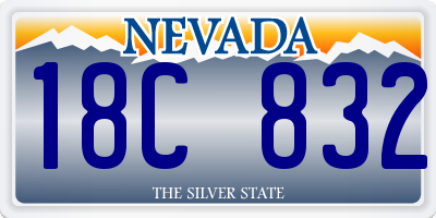 NV license plate 18C832
