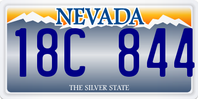NV license plate 18C844